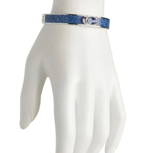 RESERVED FOR LISA BUY NOW COACH Blue glitter bangle NWT - Picture 1 of 4